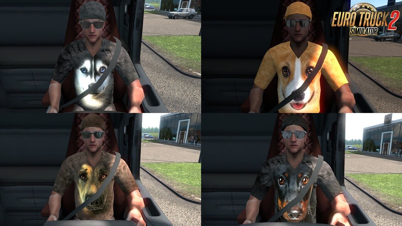 Dog T Shirt Skin Pack 1 For Driver by Millsyb