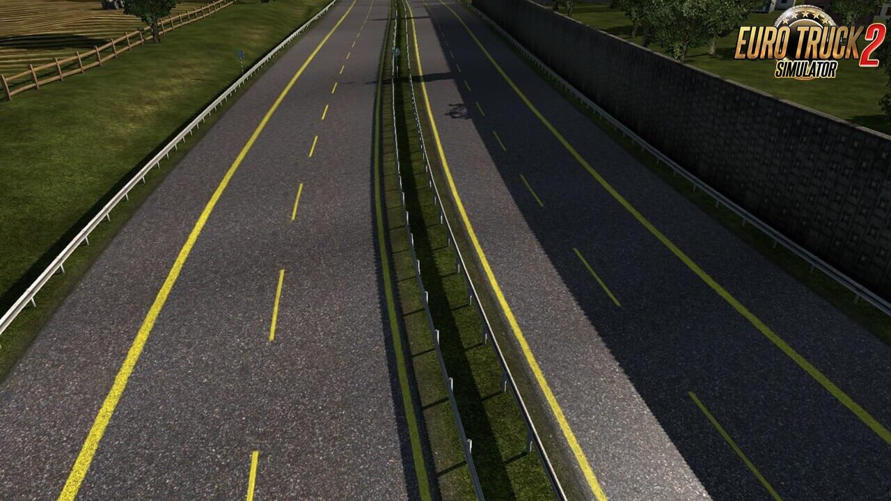 Road Yellow Stripes for Ets2