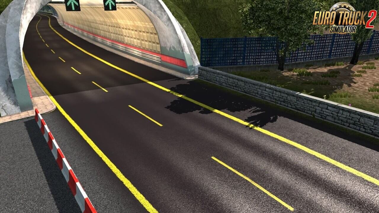 Road Yellow Stripes for Ets2
