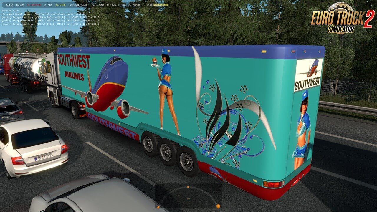 Aero Dynamic Airline Companies Trailers in Traffic