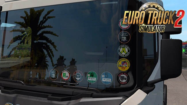 GlassStickers for All Trucks v1.7 (1.50.x) for ETS2