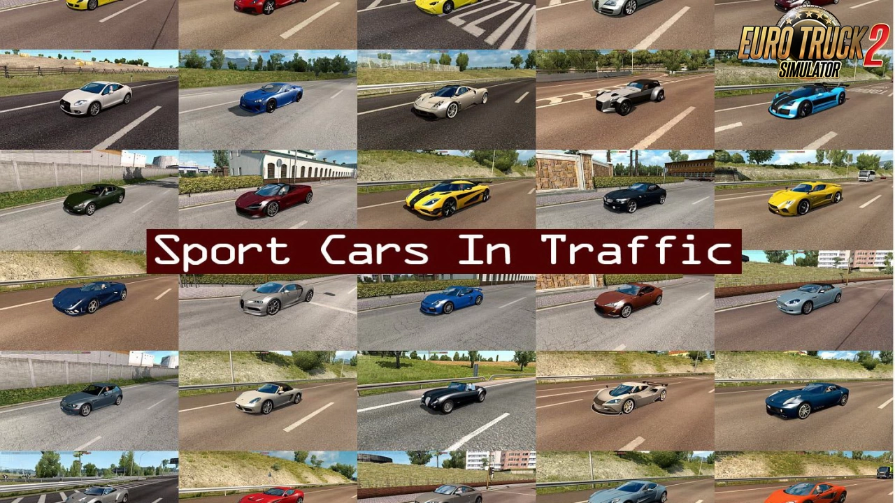 Sport Cars Traffic Pack v12.7.4 by TrafficManiac (1.50.x) for ETS2