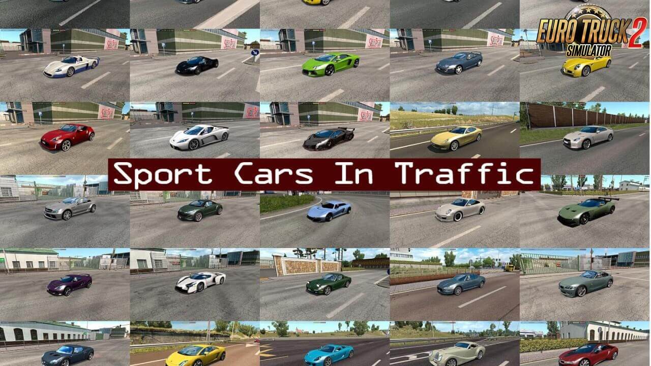 Sport Cars Traffic Pack v12.2 by TrafficManiac (1.47.x) for ETS2