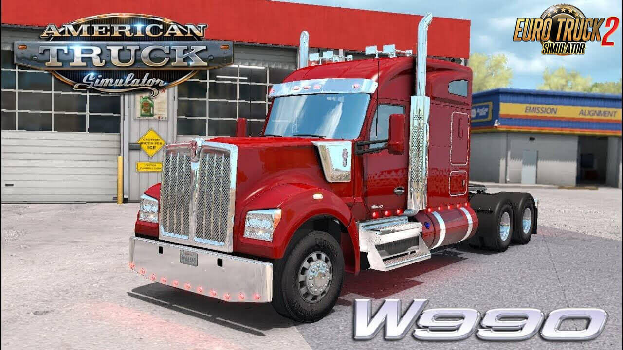 Kenworth W990 v1.2.3 Edited by Harven (1.38.x) for ETS2