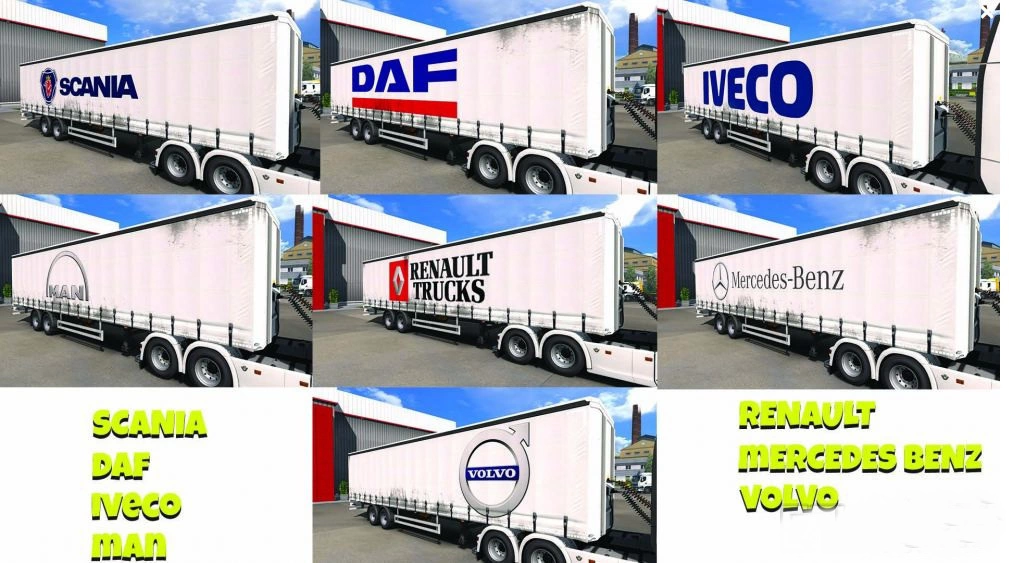 Dirty Trucks Brand Skins for Trailers v1.1 (1.37.x)