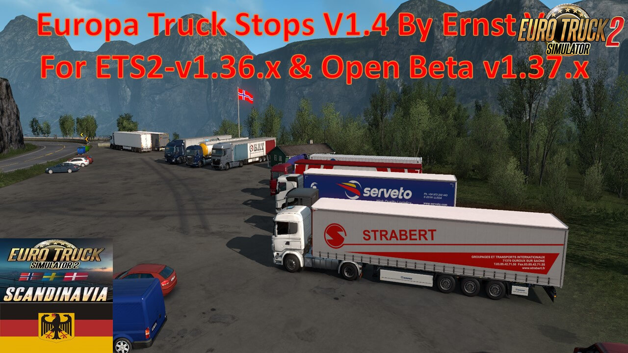 Europa Truck Stops v1.50 By Ernst Veliz (1.37.x)