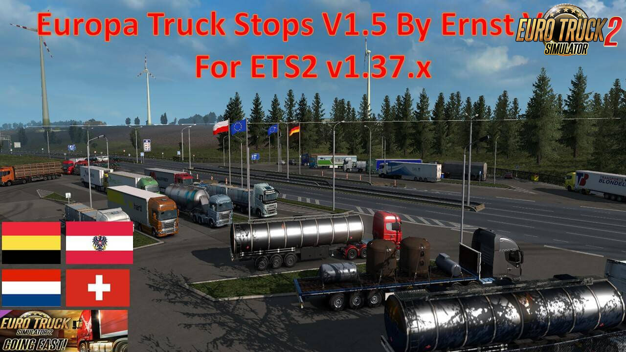 Europa Truck Stops v1.50 By Ernst Veliz (1.37.x)