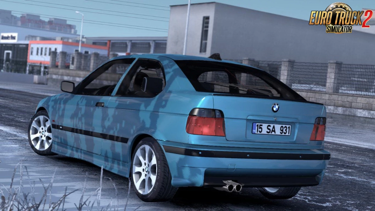 BMW E36 Compact + Interior v2.0 (1.44.x) for ETS2