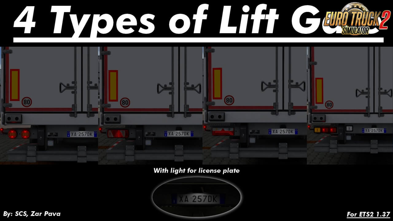 4 Types of lift gate for SCS Trailers by ZarPava (1.37.x)