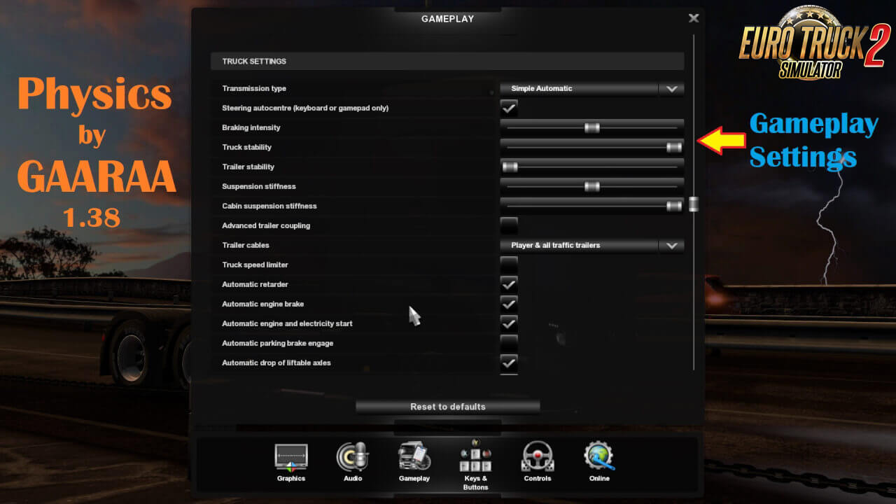 Physics by GAARAA v2.0 for ETS2 (1.38.x)