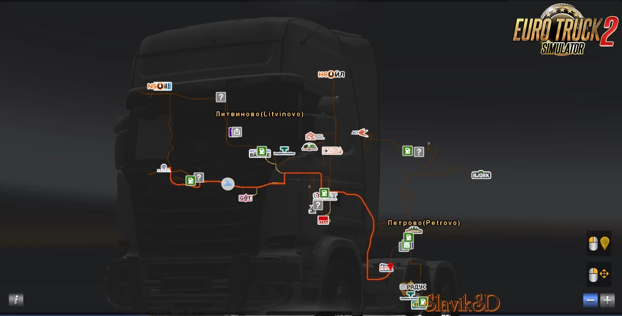 Petrovo Map (Rus region) v3.5 (1.43.x) for ETS2