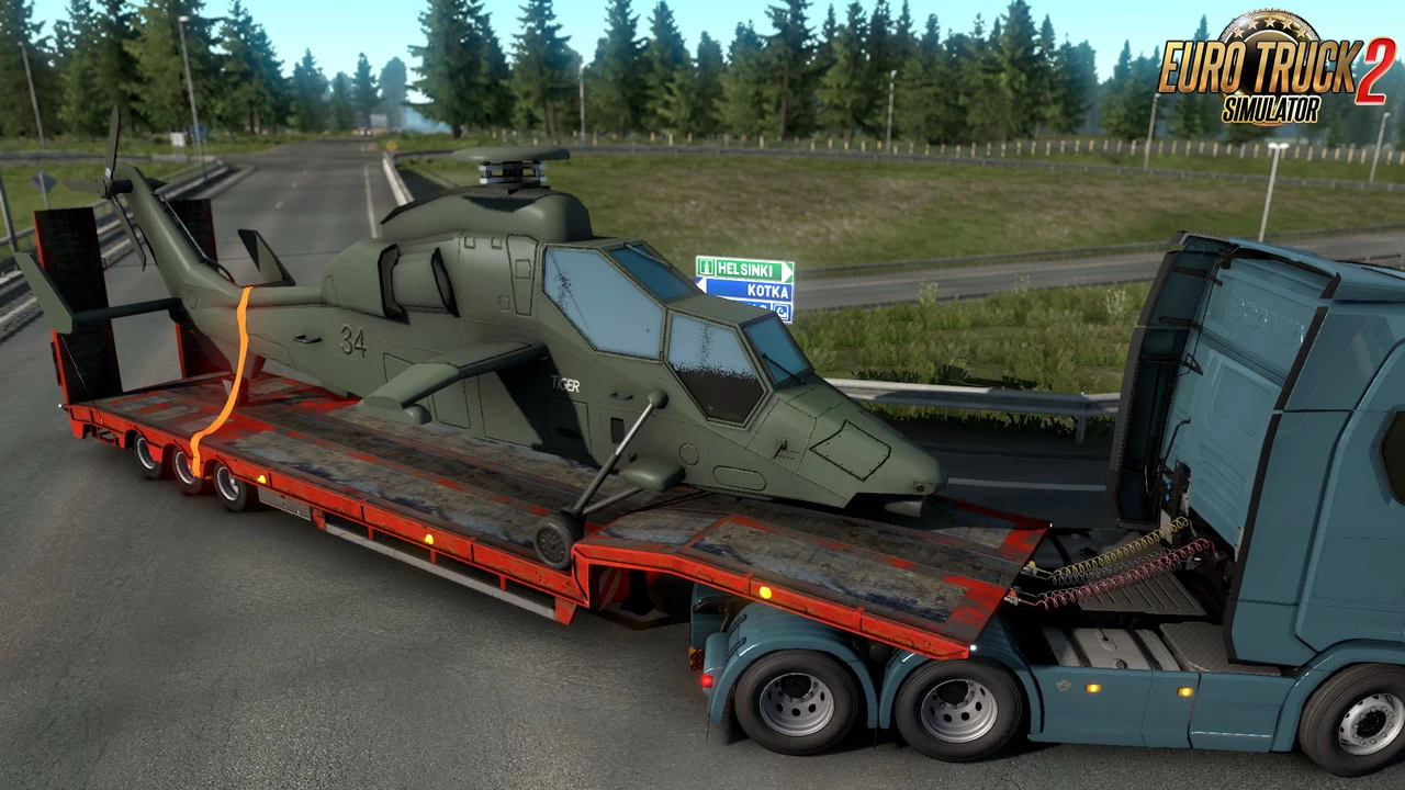 Eurocopter Tiger Cargo 4K v1.0 (1.38.x) for ETS2