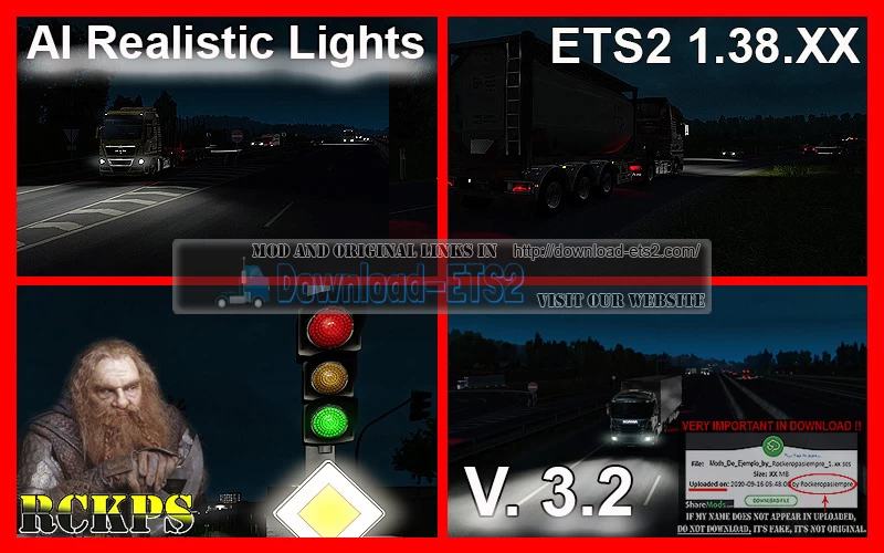 AI Realistic Lights v3.3 for ETS2 (1.39.x)