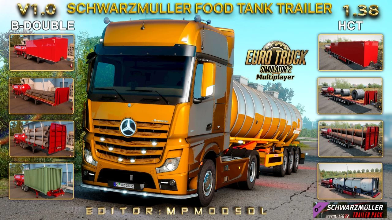 Schwarzmuller Food Tank B-Double And HCT Trailer v1.0 (1.38)