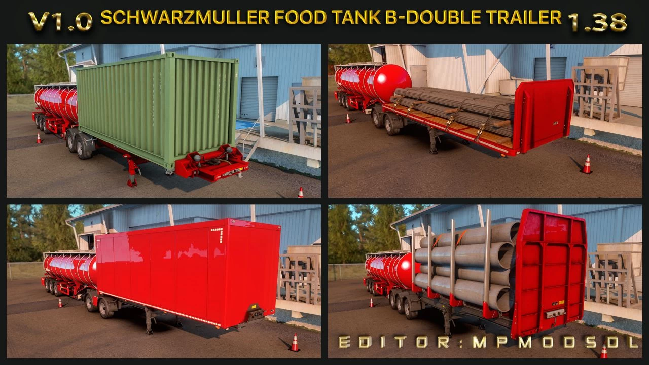 Schwarzmuller Food Tank B-Double And HCT Trailer v1.0 (1.38)