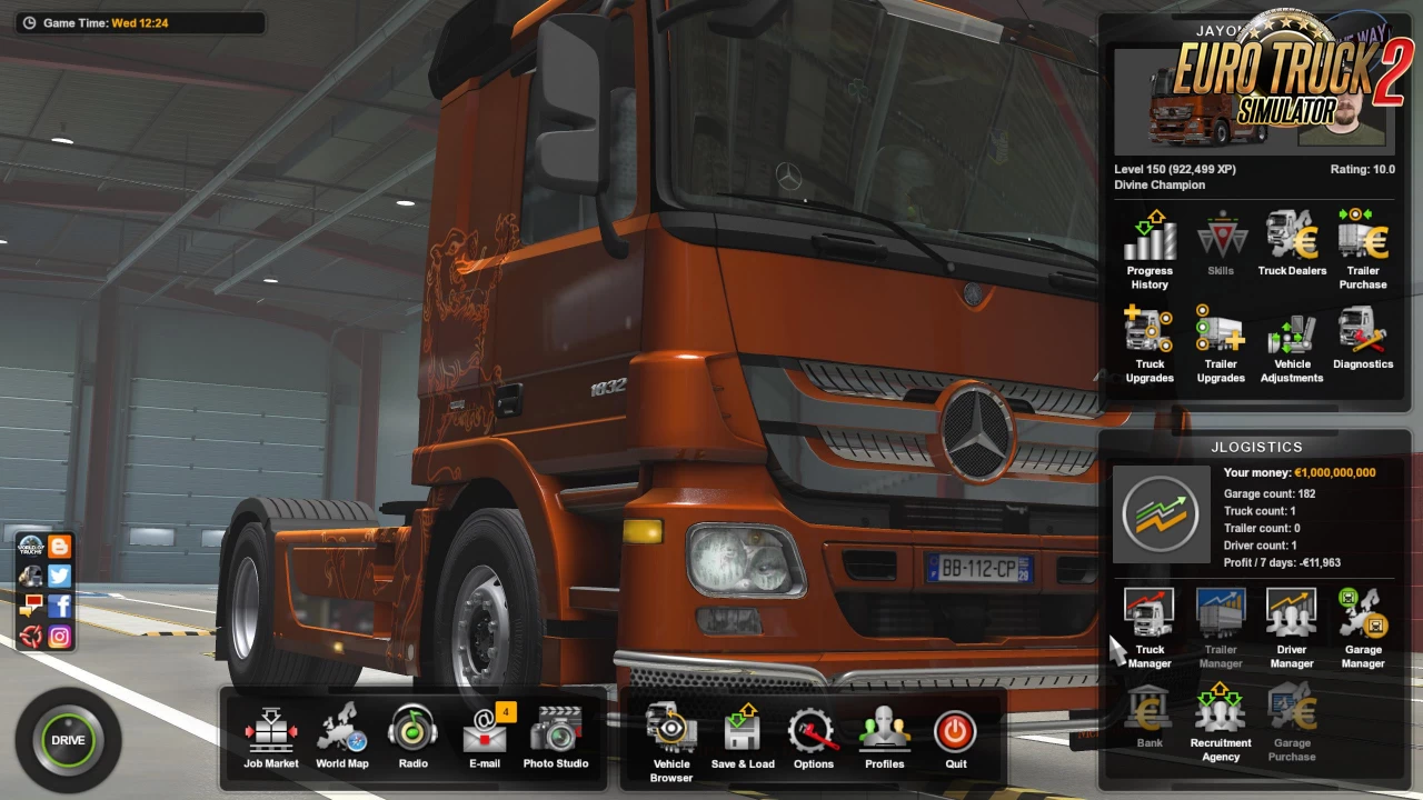 ETS 2 – 1.44 Finished Save Game Profile