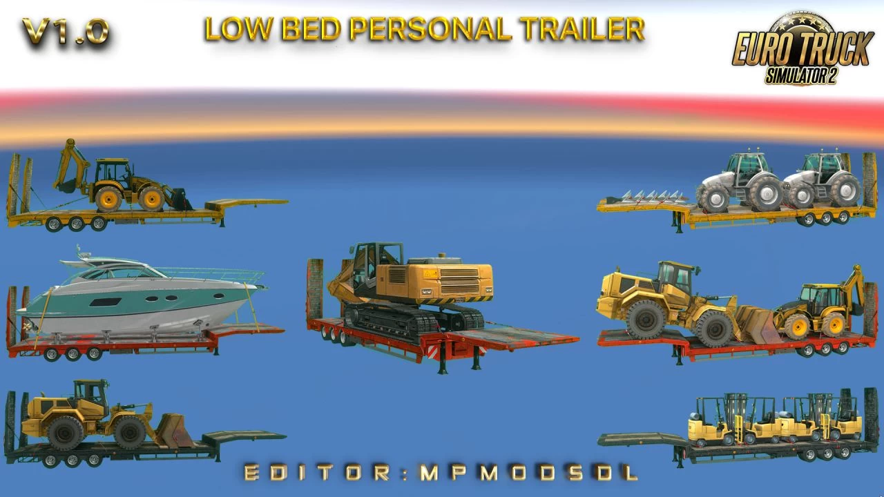 Low Bed Personal Trailer Mod v1.0 For ETS2 Multiplayer