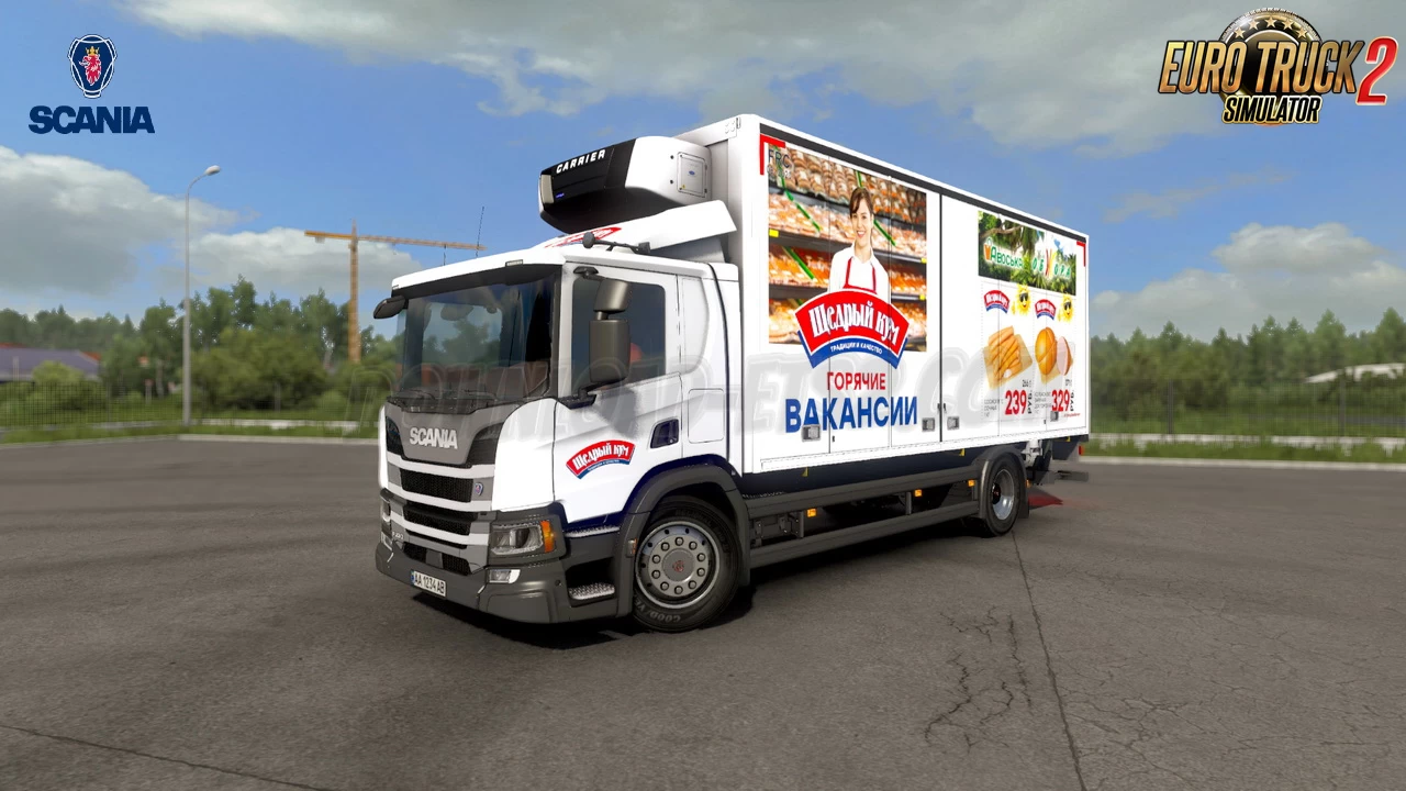 Scania P220 DayCab + Interior v1.3 (1.48.5.x) for ETS2