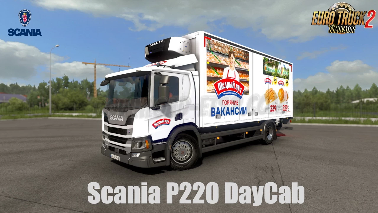 Scania P220 DayCab + Interior v1.1 (1.44.x) for ETS2