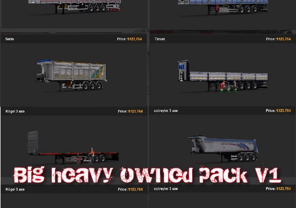 Big Heavy Owned Trailers Pack v2.0 (1.44.x) for ETS2