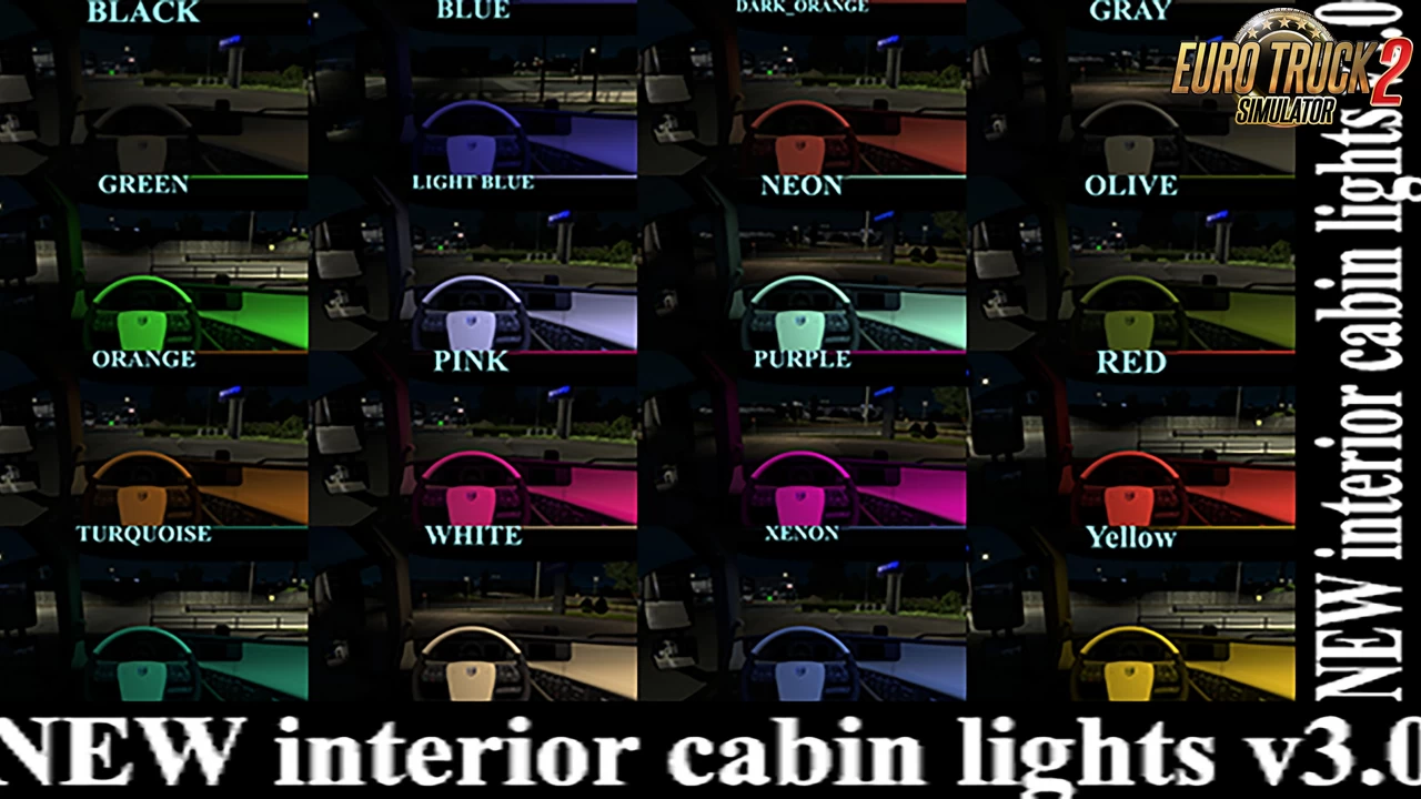 Interior Cabin Lights v3.2 (1.46.x) for ETS2