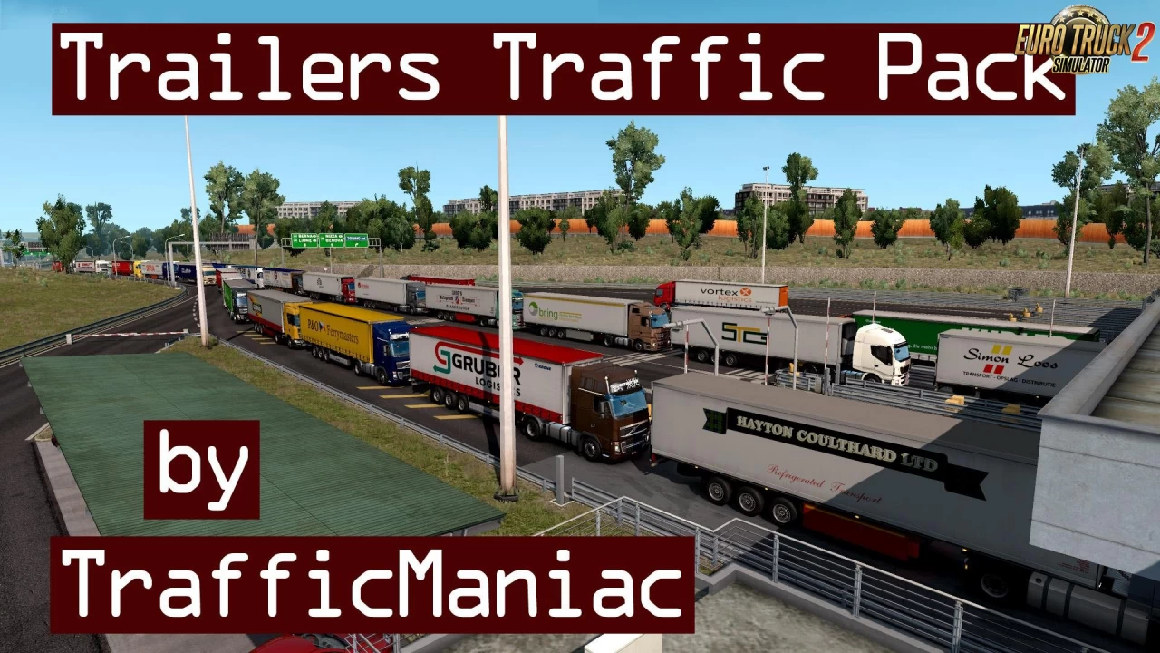 Trailers Traffic Pack v9.5 by TrafficManiac (1.44.x) for ETS2