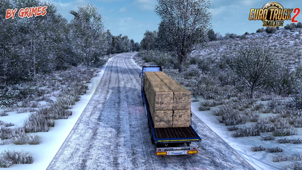Frosty Winter Weather Mod v10.5 by Grimes (1.58.x) for ETS2