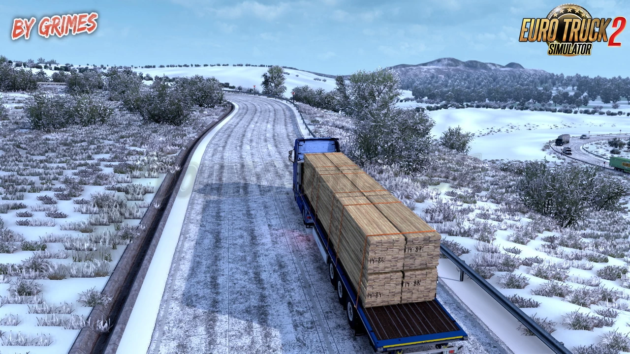 Frosty Winter Weather Mod v10.5 by Grimes (1.58.x) for ETS2