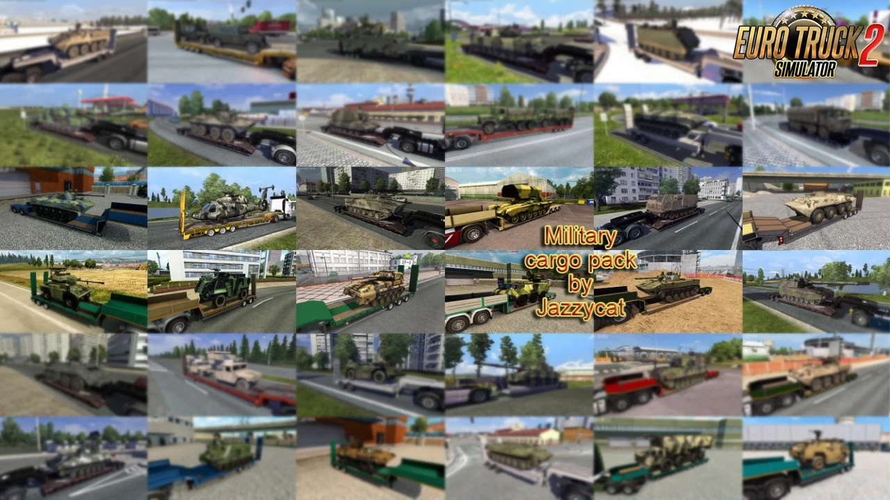 Military Cargo Pack v5.4.1 by Jazzycat (1.44.x) for ETS2