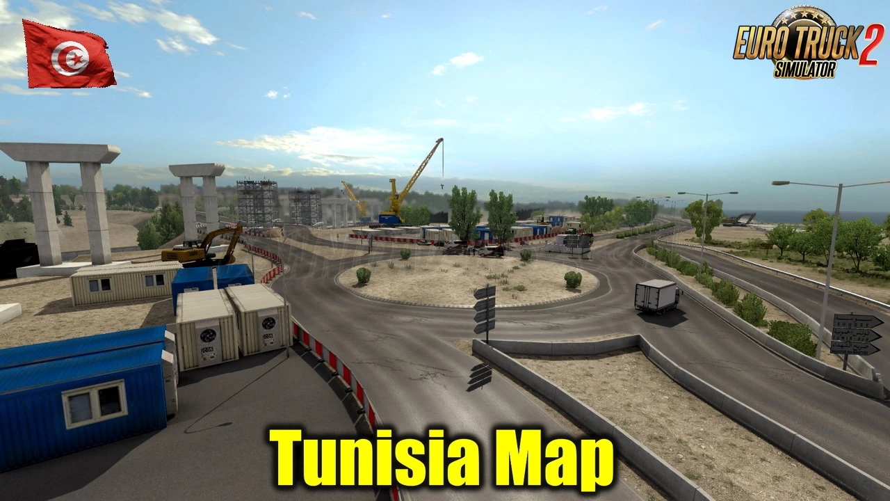 Tunisia Map v1.2b by Oidih Kedidi (1.55.x) for ETS2