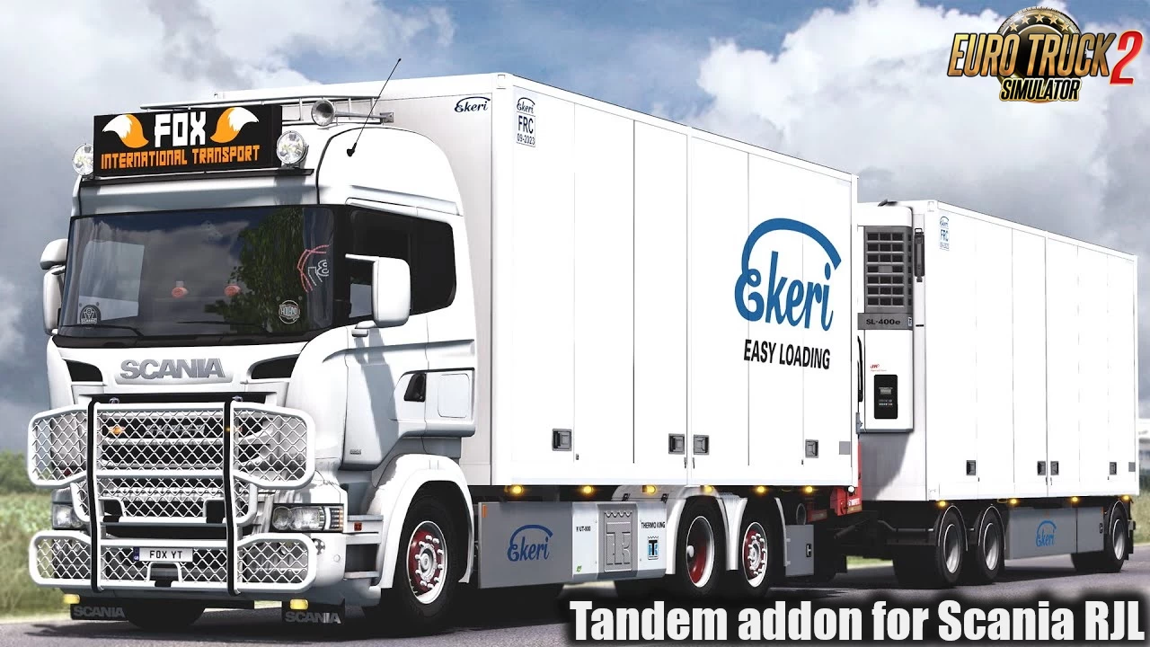 Tandem Addon for RJL Scania RS and R4 v2.7 by Kast (1.44.x)