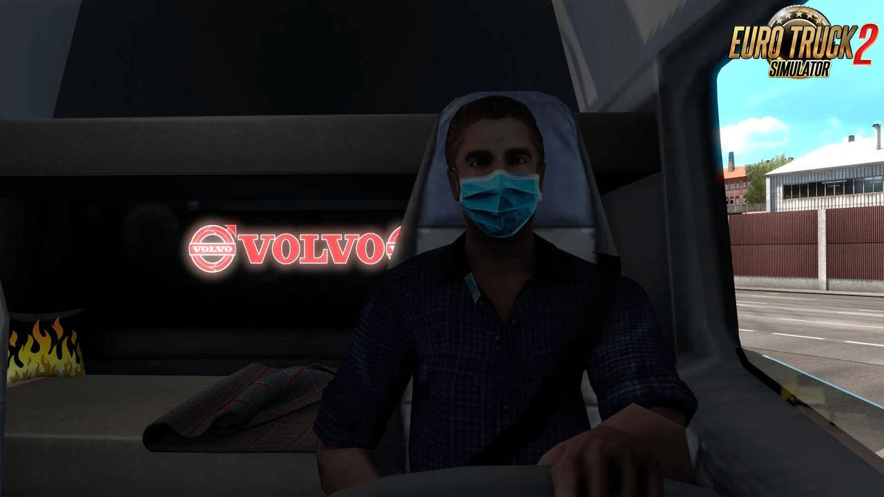 Covid Face Mask For Your Driver v1.0 (1.39.x) for ETS2