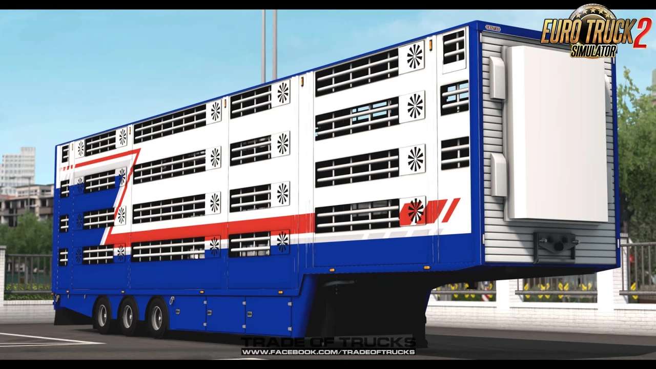 Pezzaioli Livestock Trailer v9.0 By ModsTrade (1.53.x) for ETS2