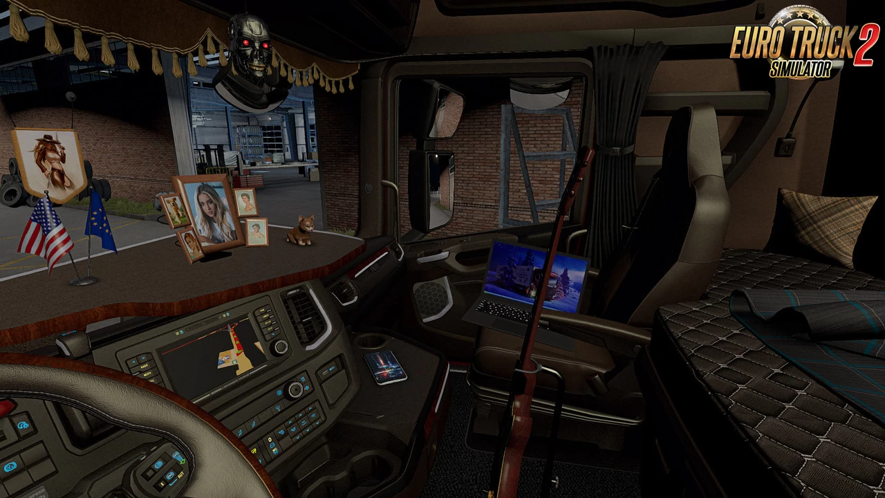 Brown Interior for Scania S/R 2016 v1.0 (1.39.x)