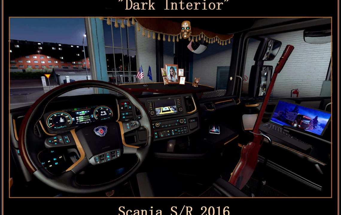 Dark Interior for Scania S/R 2016 v1.1 for ETS2