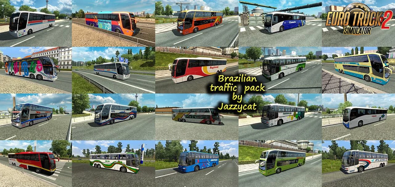Brazilian Traffic Pack v5.1 by Jazzycat (1.46.x) for ETS2