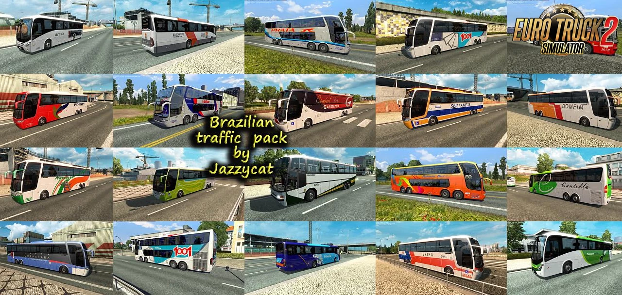 Brazilian Traffic Pack v5.1 by Jazzycat (1.46.x) for ETS2