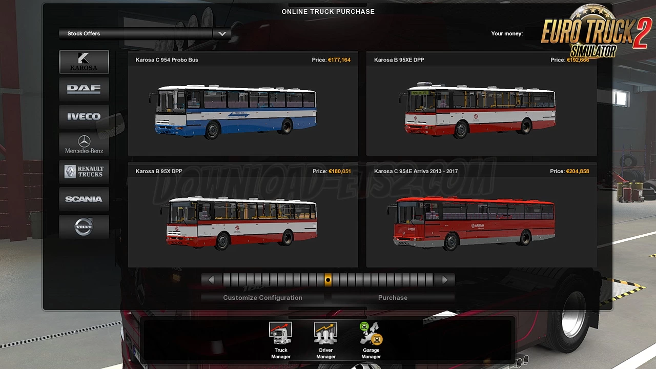 Karosa 95x Buses Pack v1.0.18.45 (1.45.x) for ETS2