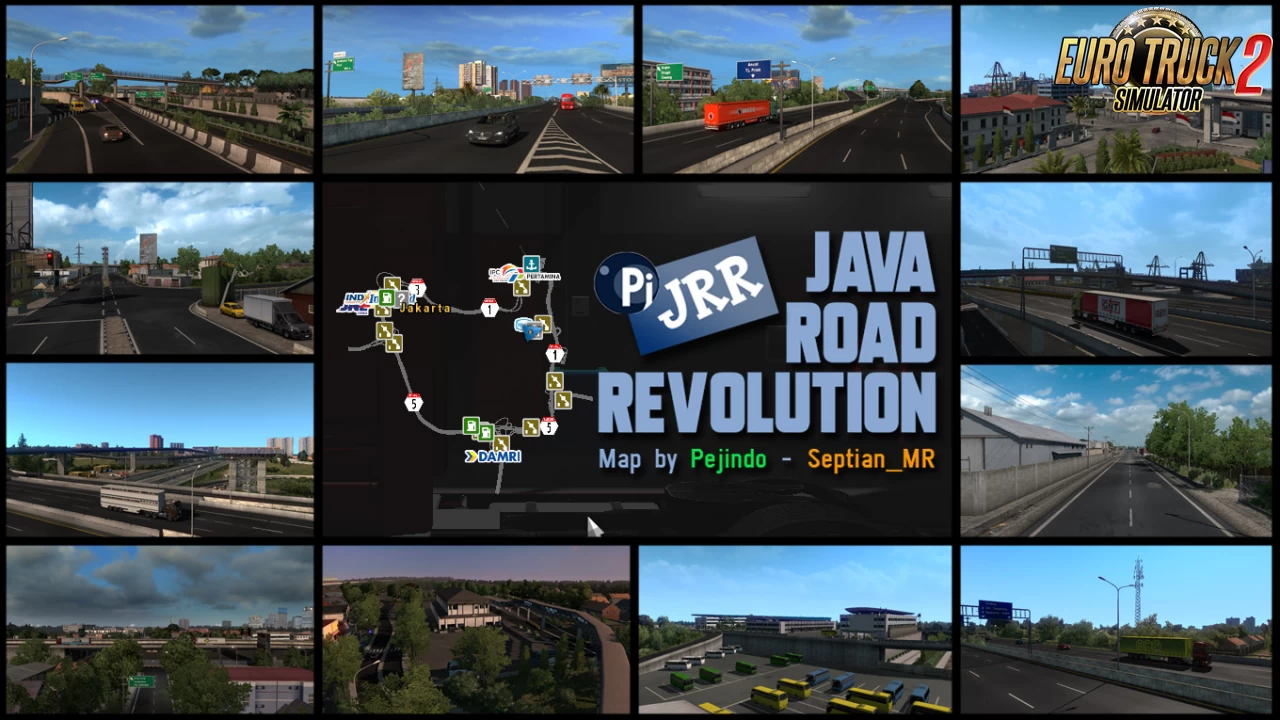 Java Road Revolution Map v0.80a (1.50.x) for ETS2