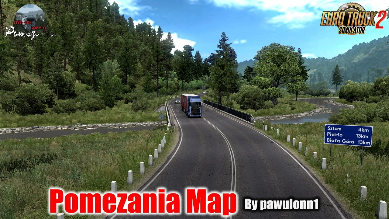 Pomezania Map v1.4.1 by pawulonn1 (1.46.x) for ETS2