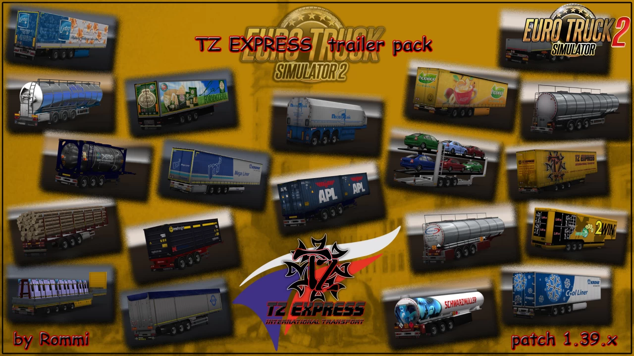 TZ Express Trailers Pack + Ownable v1.5 (1.52.x) for ETS2