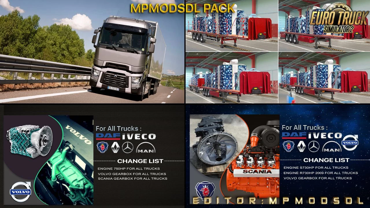 MpModsDL Pack Mods for ETS2 (1.39.x)