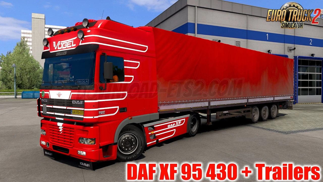 DAF XF 95 430 + Trailers v7.0 (1.39.x) for ETS2