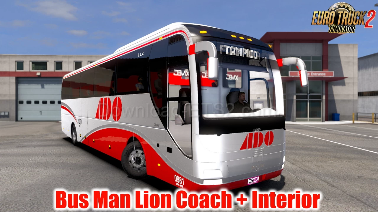 Bus Man Lion Coach + Interior v1.5 (1.39.x) for ETS2