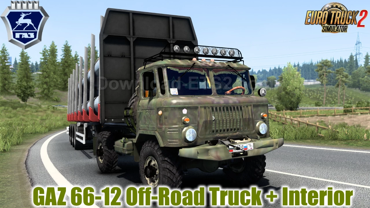 GAZ 66-12 Off-Road Truck + Interior v1.1 (1.40.x) for ETS2