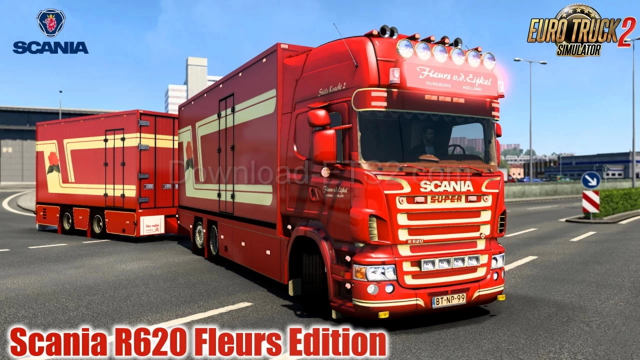 Scania R620 Fleurs Edition + Trailer v1.6.1 (1.49.x) for ETS2