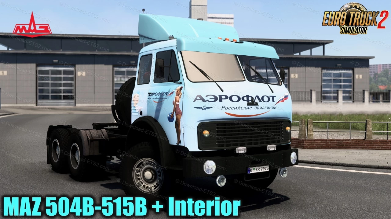 Truck MAZ 504B-515B + Interior v4.7 (1.44.x) for ETS2