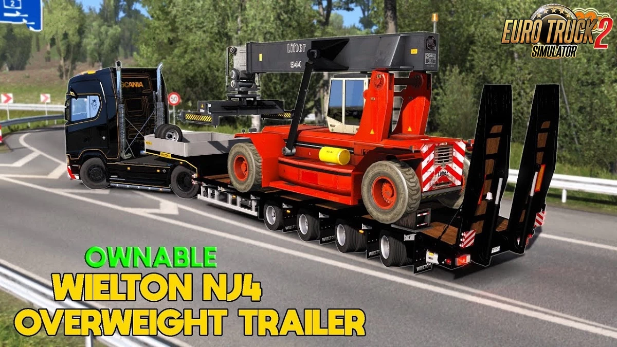 Ownable Overweight Trailer Wielton NJ4 v1.7.7 (1.41.x) for ETS2