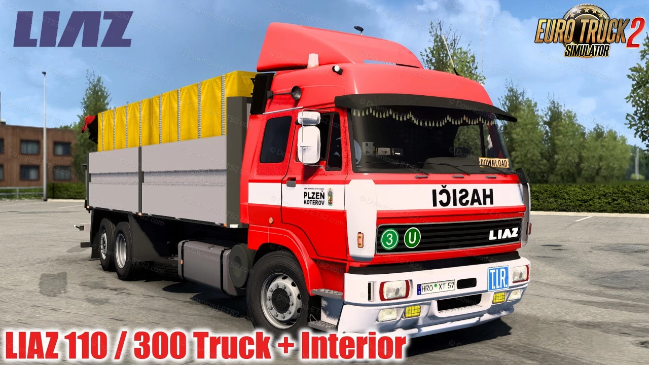 LIAZ 110/300 Truck + Interior + Trailers v1.2 (1.48.5.x) for ETS2