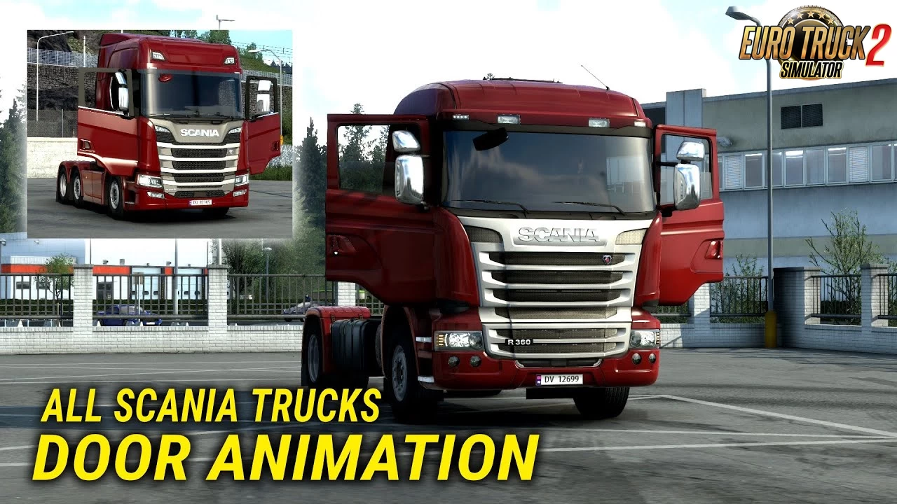 All Scania Trucks Door Animation Mod v1.0 (1.40.x) for ETS2